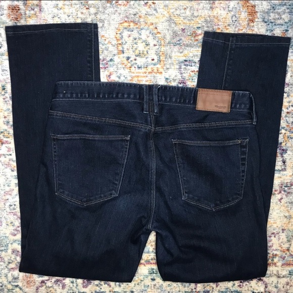 Madewell Dark Rinse Rail Straight - Picture 2 of 6